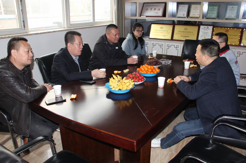新疆天業(yè)集團(tuán)公司董事長(zhǎng)李河、譚新民等人蒞臨陜西甘霖實(shí)業(yè)公司考察指導(dǎo)工作